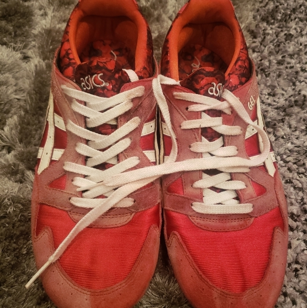 Asics Gel Lyte V Romance Men's Sneakers Size 11 Pre-owned H504K Red & White
